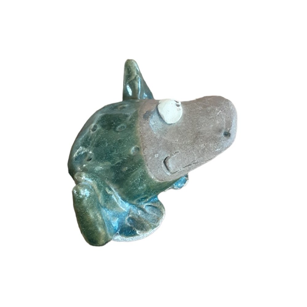 Handmade Studio Pottery Clay Toad Frog. Signed. Garden Art - Picture 3 of 6